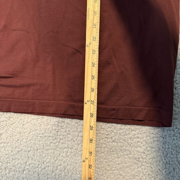 Lululemon Men Disrupted Grid Date Brown Metal Vent Tech Short Sleeve Shirt 2.0 M - Picture 9 of 9